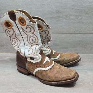 Reyme Men 92470 Western Cowboy Boots Leather Ranch Boots Sz M8